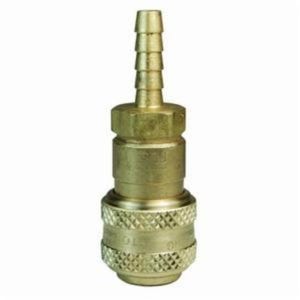 Dixon® 3DS3-B DF Industrial Interchange Automatic Pneumatic Coupler, 3/8 in Nominal, Coupler x Barb End Style, Brass, Domestic