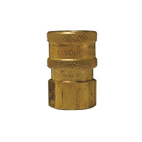 Dixon® 4EF4-B Straight Through Interchange Quick Connect Coupling, 1/2-14 Nominal, FNPT, Brass, Domestic