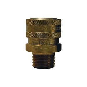 Dixon® 4EM4-B Straight Through Interchange Quick Connect Coupling, 1/2-14 Nominal, MNPT, Brass, Domestic