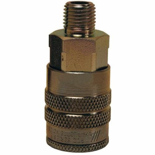 Dixon® 4FM4 D Interchange Semi-Automatic Pneumatic Coupler, 1/2 in, Quick-Connect x MNPT, Steel
