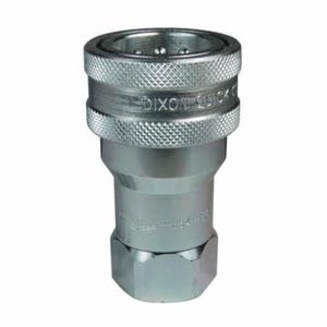 Dixon® 4KF4 K Series Hydraulic Interchange Coupler, 1/2 in x 1/2-14 Nominal, Quick-Connect x FNPT, Buna-N® Seal/Steel Body, Domestic