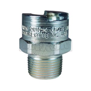 Dixon® 4NBM8 Dix-Lock™ Interchange Male Quick Disconnect Pneumatic End Coupler, 1-11 Nominal, Quick Disconnect Coupler x BSPT