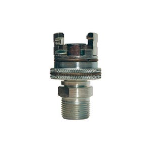 Dixon® 4PM6-FS Dual-Lock™ P Series Thor Interchange Quick Disconnect Coupler x FNPT with Knurled Flanged Sleeve, 3/4 in Nominal