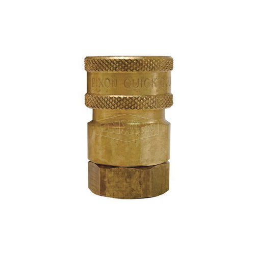 Snap-Tite by Dixon® 4VF4-B H Series Interchange Valved Quick Connect Coupling, 1/2-14 Nominal, FNPT, Brass, Domestic