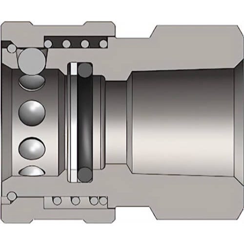 Dixon® 4VF4-E 1/2 V Coup, 1/2 F-NPTF Steel, Unvalved