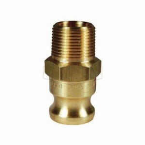 Dixon® 50-F-BR Boss-Lock™ Type F Cam and Groove Adapter, 1/2 in, Male Adapter x MNPT, Brass, Domestic