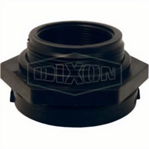 Dixon® 60401 Bulkhead Fitting, 3/4 in Nominal, FNPT End Style, 1-7/16 in Hole, Polypropylene