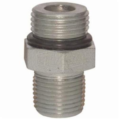Dixon® 6401-16-16 Pipe Adapter, 1-5/16-12 x 1-11-1/2 Nominal, Male O-Ring Boss™ x MNPT, Steel, Domestic