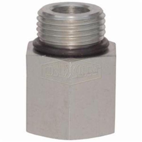 Dixon® 6405-6-4 Female Pipe Adapter, 9/16-18 x 1/4-18 Nominal, Male SAE O-Ring Boss™ x Female NPTF, Steel