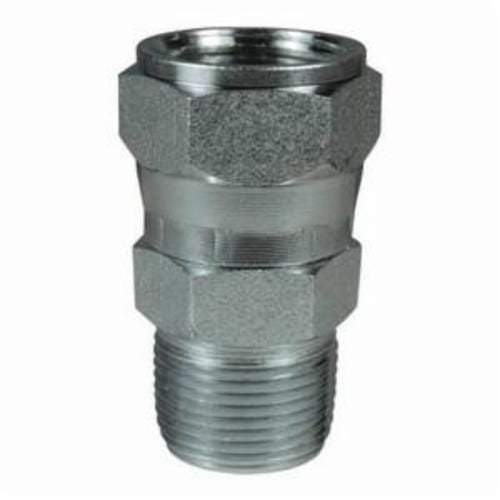 Dixon® 6505-4-4 Hydraulic Adapter, 7/16-20 x 1/4-18 Nominal, 37° Female JIC Swivel x Male NPTF, Steel