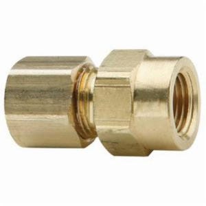 Dixon® 66C-0806 The Right Connection Compression Connector, 1/2 in x 3/8 in x 11/16-20 Nominal, Tube x NPTF x UNF End Style, Brass, Domestic