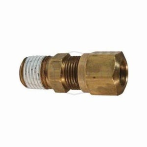 Dixon® 68NAB42VS Air Brake Connector, 7/16-24 x 1/8 in Nominal, Straight Male x Pipe End Style, Brass, Domestic