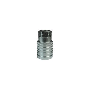 Dixon® 6AGF6-PV-PS AG Series Push/Pull Agricultural Poppet Valve Coupler, 3/4-14 Nominal, Female NPTF, Steel