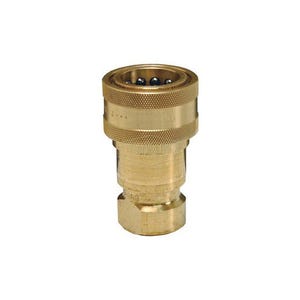 Dixon® 6HF6-B H Series Interchange Poppet Valve Coupling, 3/4-14 Nominal, FNPT, Brass, Domestic