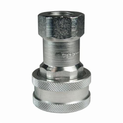 Dixon® 4HF4 H Series Hydraulic Interchange Coupler, 1/2 in x 1/2-14 Nominal, Quick-Connect x Female NPTF, Buna-N® Seal/Steel Body, Domestic