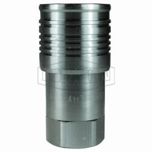 Dixon® 6HTBF8-SS DQC HT Flushface Female Coupler, 1-11 Nominal, Female BSPP, 316 Stainless Steel