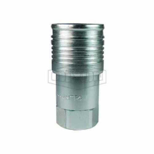 Dixon® 6HTOF8 DQC HT Flushface Female Coupler, 1-5/16-12 Nominal, Female O-Ring Boss™ End Style, Steel