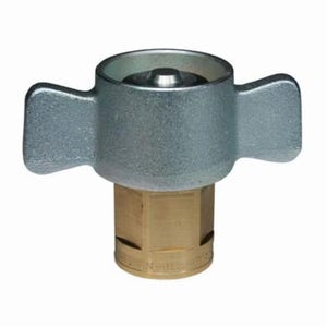 Dixon® 6WF4-B W Series Wing Style Hydraulic Interchange Coupler, 3/4 in x 1/2-14 Nominal, Quick-Connect x Female NPTF, Brass Body/Buna-N Seal, Domestic