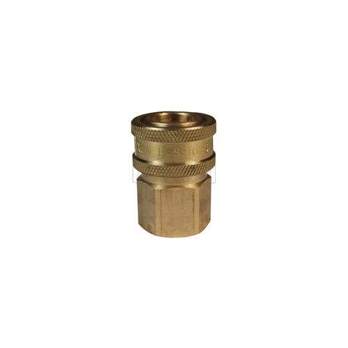 Dixon® 8EBF8-B DQC E Straight Through Interchange Female Coupler, 1-11 Nominal, BSPP, Brass