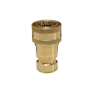 Dixon® 8HF8-B H Series Interchange Poppet Valve Coupling, 1-11-1/2 Nominal, FNPT, Brass, Domestic