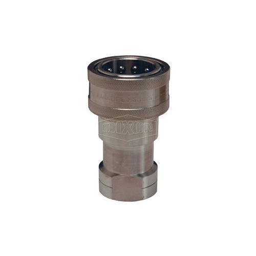 Dixon® 8HF8-S H Series Interchange Poppet Valve Coupling, 1-11-1/2 Nominal, FNPT, 303 Stainless Steel, Domestic