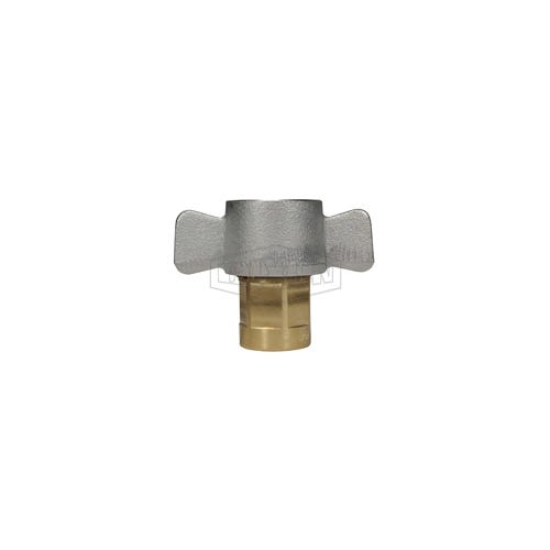 Dixon® 6WBF6-B DQC W Wingstyle Interchange Female Coupler, 3/4-14 Nominal, Female BSPP, Brass