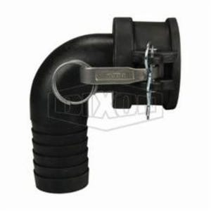 Dixon® 90PPC150 90° Cam and Groove Elbow, 1-1/2 in, Coupler x Hose Shank, Polypropylene, Domestic