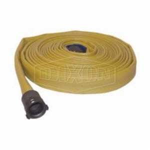 Dixon® A515Y50RAS 500 Single Jacket Color Impregnated Fire Hose, 1-1/2 in, NPSH, 50 ft L, 225 psi Working, Polyester, Domestic