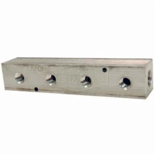 Dixon® AMF32 Bar Manifold, (1) 3/8 in NPT Inlets x (4) 1/4 in NPT Outlets, Aluminum, Domestic
