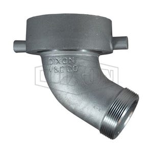 Dixon® ATCT30 Style T 120° Tank Car Elbow, 3 x 5 in, MNPT x Railroad Tank Car, Aluminum, Domestic