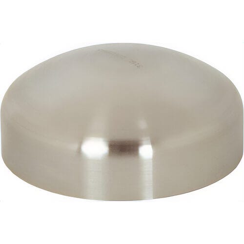 Dixon® End Cap, Series: B16W, Fitting/Connector Type: Cap, 1 in Nominal Size, Butt Weld, 304 Stainless Steel, Unpolished, 3/8 in H, Domestic