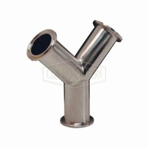 Dixon® B28BMP-R150 Clamp True Wye, 1-1/2 in, 316L Stainless Steel, Domestic