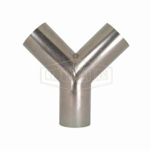 Dixon® B28W-R150U Weld True Wye, 1-1/2 in, 316L Stainless Steel, Domestic