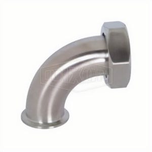 Dixon® B2FMP-14-G300 90° Elbow with Hex Nut, 3 in, Clamp x Plain Beveled Seat, 304 Stainless Steel, Domestic