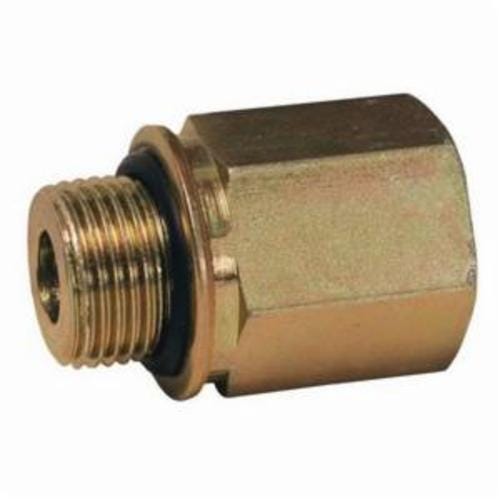 Dixon® B3455-4-4 Hydraulic Adapter, 1/4-18 x 1/4-19 Nominal, Female NPTF x Male BSPP, Carbon Steel, Domestic