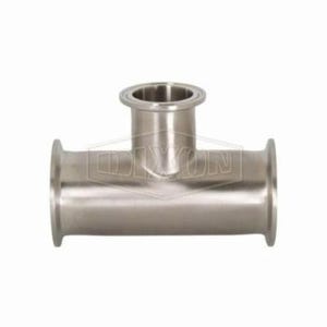 Dixon® B7RMP-G150100 Clamp Reducing Tee, 1-1/2 x 1 in, 304 Stainless Steel, Domestic
