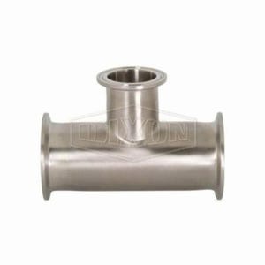 Dixon® B7RMP-R10050 Clamp Reducing Tee, 1 x 1/2 in, 316L Stainless Steel, Domestic