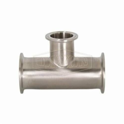 Dixon® B7RMP-R400200 Clamp Reducing Tee, 4 x 2 in, 316L Stainless Steel, Domestic