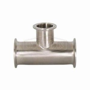 Dixon® B7RMP-R400300 Clamp Reducing Tee, 4 x 3 in, 316L Stainless Steel, Domestic