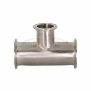 Dixon® B7RMP-R7550 Clamp Reducing Tee, 3/4 x 1/2 in, 316L Stainless Steel, Domestic