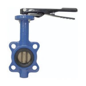 Dixon® BBFVW200 Wafer Style Butterfly Valve, 2 in Nominal, 150 lb, Ductile Iron Body, PTFE Bushing Soft goods