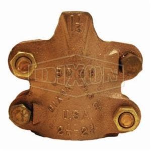 Dixon® BBU29 Boss™ 4-Bolt Clamp, 2-32/64 to 2-50/64 in Nominal, Brass Band, Domestic