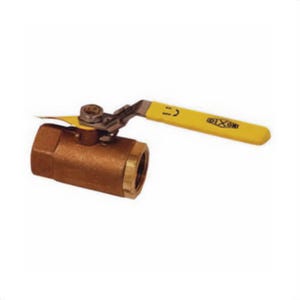 Dixon® BBV38LV Safety Vented Ball Valve, 3/8 in Nominal, FNPT End Style, Bronze Body, Full Port, RTFE Seat/Stuffing Box Ring Soft goods, Domestic