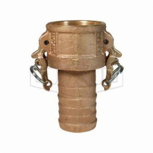 Dixon® BC600 Boss-Lock™ Type-C Cam and Groove Coupler, 6 in Nominal, Female Coupler x Hose Shank End Style, Brass, Domestic