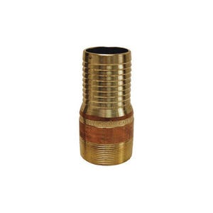 Dixon® BST25 King™ Combination Nipple, 2 in x 4-11/16 in L Hose Shank x MNPT, Brass, Domestic