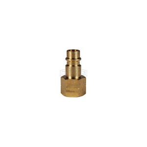Dixon® CJ2BF2-B CJ Series High Flow Female Quick Disconnect Pneumatic Plug, 1/4-19 Nominal, Quick Disconnect Plug x BSPP, 300 psi Pressure, Brass