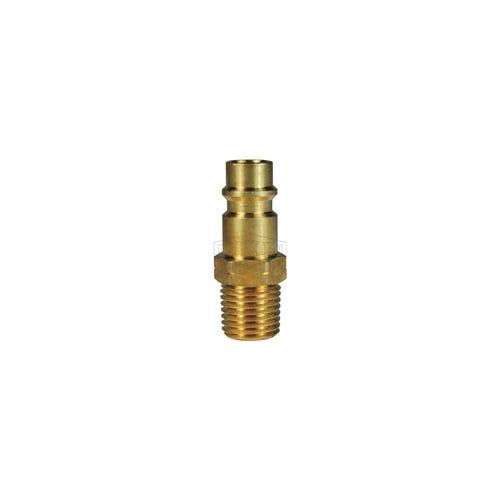 Dixon® CJ2BM2-B CJ Series High Flow Male Quick Disconnect Pneumatic Plug, 1/4-19 Nominal, Quick Disconnect Plug x BSPT, 300 psi Pressure, Brass