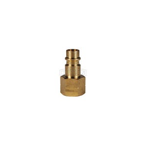 Dixon® CJ2F3-B CJ Series High Flow Female Quick Disconnect Pneumatic Plug, 3/8-18 Nominal, Quick Disconnect Plug x NPTF, 300 psi Pressure, Brass