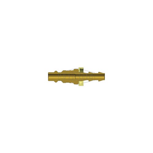 Dixon® D2B2-B DF Series Industrial Quick Disconnect Pneumatic Plug, 1/4 in Nominal, Quick Disconnect Plug x Push-Loc Hose Barb, 500 psi Pressure, Brass