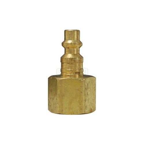 Dixon® D2F3-B DF Series Industrial Female Quick Connect Plug, 3/8-18 Nominal, Quick Disconnect Plug x NPTF, 300 psi Pressure, Brass, Domestic